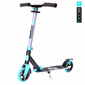 Двухколесный самокат Y-Scoo RT 145 City Hong Kong Family, дизайн корона, голубой (Y-Scoo, 5677rt)